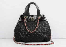 Replica Chanel Tote Bag Black Lambskin Leather 50132 On Sale